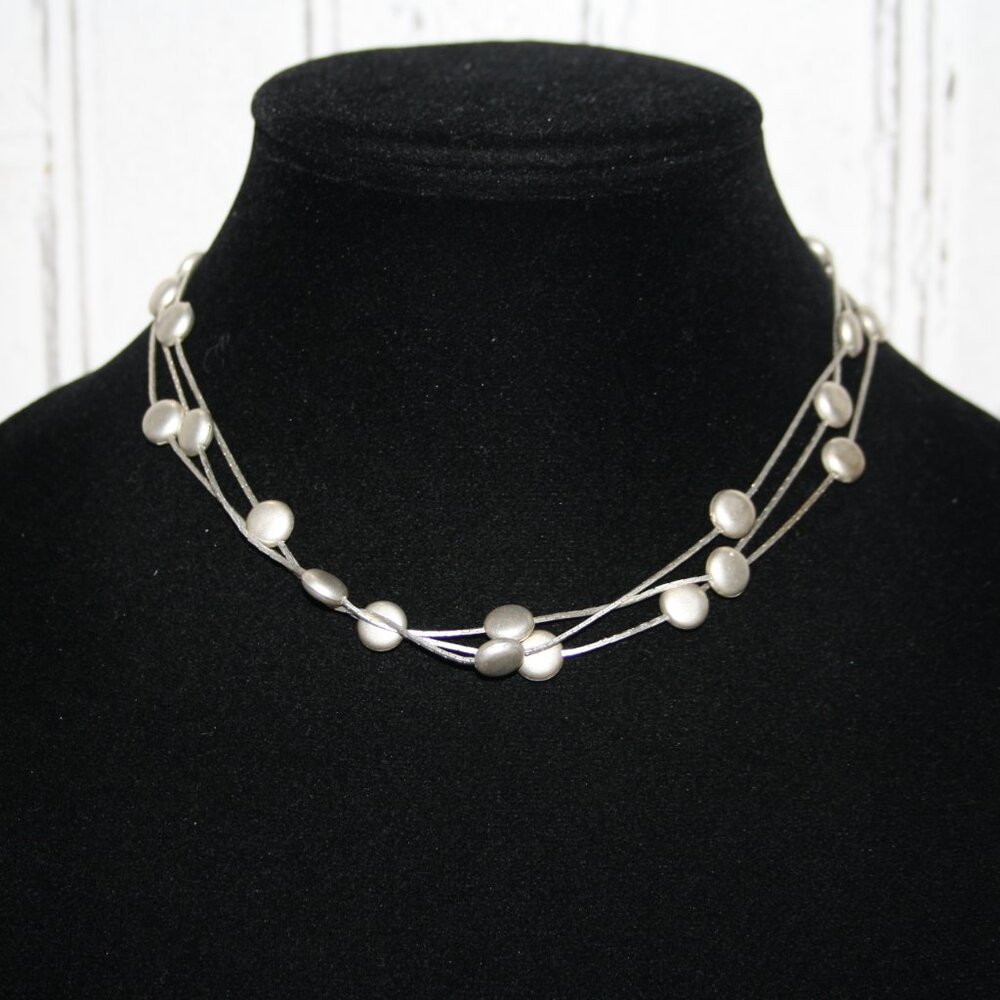 ✨ Beautiful Silver Layered Necklace by Icing · 15.5–19.5”